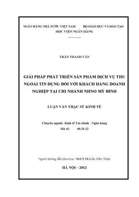 Giải Pháp Phát Triển Dịch Vụ Ngân Hàng Đối Với Doanh