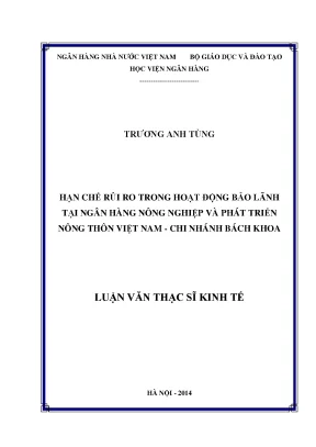 Hạn Chế Rủi Ro Trong Hoạt Động Bảo Lãnh Tại Ngân Hàng