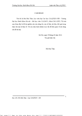 Luận Văn Thạc Sỹ QTKD: Phân Tích Quản Lý Dự Án Đầu Tư