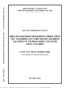 Giải Pháp Tạo Động Lực Cho Người Lao Động Tại Công Ty Cổ
