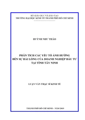 Phân Tích Yếu Tố Ảnh Hưởng Đến Sự Hài Lòng Của Doanh