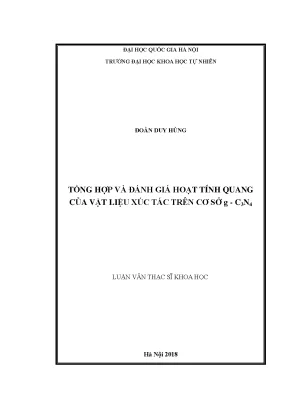 Đánh Giá Hoạt Tính Quang Của Vật Liệu Xúc Tác g - C3N4