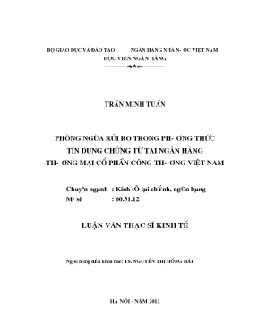 Phòng Ngừa Rủi Ro Tín Dụng Chứng Từ Tại Ngân Hàng Thương