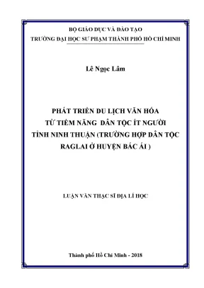 Phát Triển Du Lịch Văn Hóa Từ Tiềm Năng Dân Tộc Raglai 