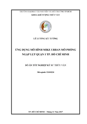 Mô Hình MIKE URBAN Ứng Dụng Trong Phân Tích Ngập Lụt 