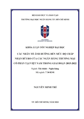Các Nhân Tố Ảnh Hưởng Đến Mức Độ Chấp Nhận Rủi Ro Của