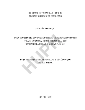 Nghiên Cứu Về Tuân Thủ Điều Trị ARV Ở Bệnh Nhân HIV/AIDS