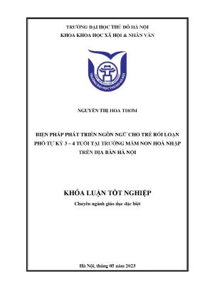 Phát Triển Ngôn Ngữ Cho Trẻ Rối Loạn Phổ Tự Kỷ 3-4 Tuổi 