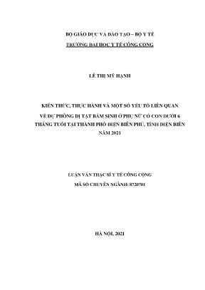 Dự Phòng Dị Tật Bẩm Sinh Ở Phụ Nữ Có Con Dưới 6 Tháng