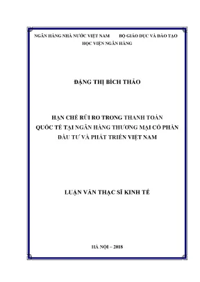 Hạn Chế Rủi Ro Trong Thanh Toán Quốc Tế Tại Ngân Hàng BIDV