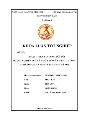 Phát Triển Tín Dụng Doanh Nghiệp Vừa và Nhỏ Tại Ngân