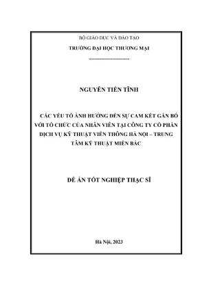 Nghiên Cứu Về Cam Kết Gắn Bó Của Nhân Viên Tại Công Ty