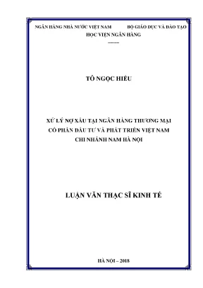 Giải Pháp Xử Lý Nợ Xấu Tại Ngân Hàng TMCP Đầu Tư Và Phát