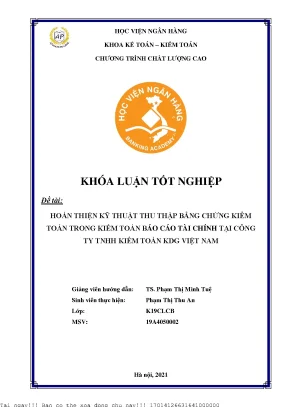 Kỹ Thuật Thu Thập Bằng Chứng Kiểm Toán Tài Chính Tại