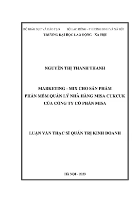 Chiến Lược Marketing Mix cho Phần Mềm Quản Lý Nhà Hàng
