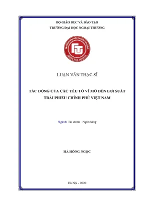 Tác Động Của Các Yếu Tố Vĩ Mô Đến Lợi Suất Trái Phiếu
