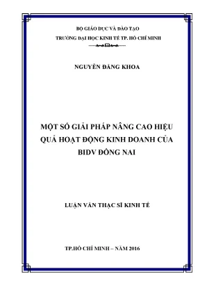 Giải Pháp Nâng Cao Hiệu Quả Kinh Doanh Của BIDV Đồng Nai