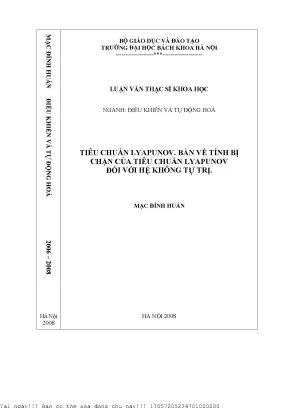 Tiêu Chuẩn Lyapunov và Tính Bị Chặn Trong Hệ Không Tự Trị