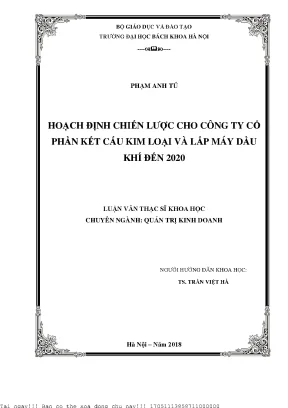 Hoạch Định Chiến Lược Kinh Doanh Cho Công Ty Cổ Phần Kết