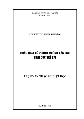 Pháp Luật Về Phòng, Chống Xâm Hại Tình Dục Trẻ Em Tại