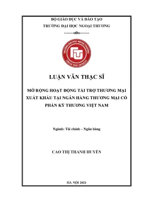 Mở Rộng Hoạt Động Tài Trợ Thương Mại Xuất Khẩu Tại Ngân