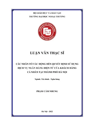 Những Nhân Tố Ảnh Hưởng Đến Quyết Định Sử Dụng Dịch Vụ