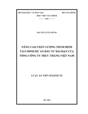Nâng Cao Chất Lượng Thẩm Định Tài Chính Dự Án Đầu Tư Dài