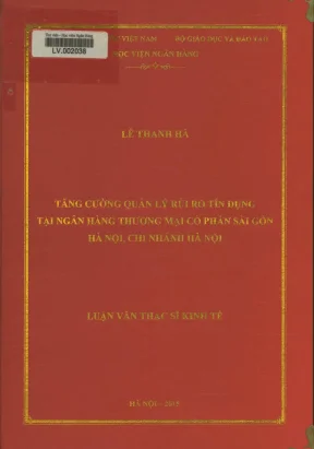 Tăng Cường Quản Lý Rủi Ro Tín Dụng Tại Ngân Hàng Thương