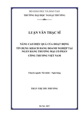 Nâng Cao Hiệu Quả Hoạt Động Tín Dụng Doanh Nghiệp Tại