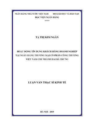 Nghiên Cứu Hoạt Động Tín Dụng Khách Hàng Doanh Nghiệp
