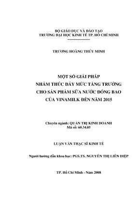Phân Tích Thị Trường Sản Phẩm Sữa Đóng Bao Của Vinamilk