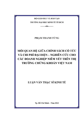 Mối Quan Hệ Giữa Chính Sách Cổ Tức và Chi Phí Đại Diện