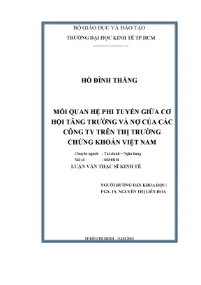 Mối Quan Hệ Phi Tuyến Giữa Cơ Hội Tăng Trưởng và Nợ của