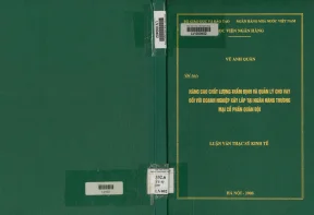 Nâng Cao Chất Lượng Thẩm Định và Quản Lý Cho Vay Tại