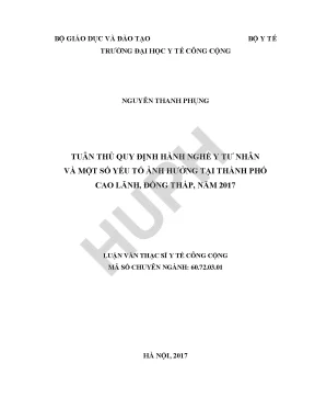 Tuân Thủ Quy Định Hành Nghề Y Tư Nhân Tại Thành Phố Cao