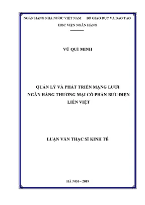 Quản Lý và Phát Triển Mạng Lưới Ngân Hàng Thương Mại Cổ