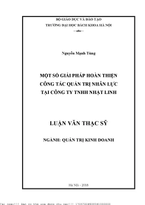 Giải Pháp Tối Ưu Quản Trị Nhân Lực Tại Công Ty TNHH Nhật