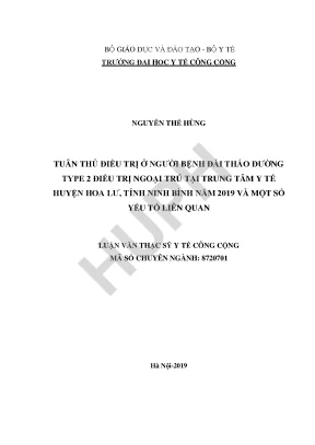 Nghiên Cứu Tuân Thủ Điều Trị Đái Tháo Đường Type 2 Tại