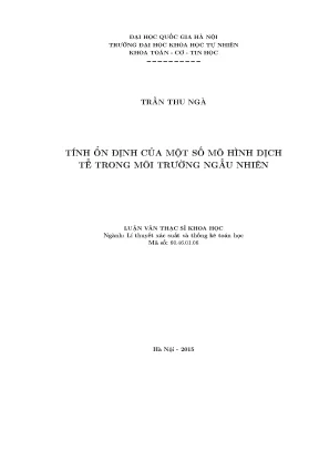 Nghiên Cứu Tính Ổn Định Của Mô Hình Dịch Tễ Trong Môi 