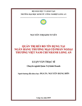 Quản Trị Rủi Ro Tín Dụng Tại Ngân Hàng Thương Mại Cổ