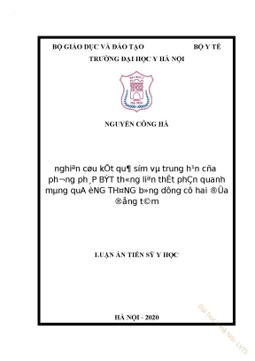 Nghiên Cứu Kết Quả Can Thiệp Bít Thông Liên Thất Qua Ống 