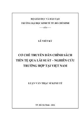 Cơ chế truyền dẫn chính sách tiền tệ qua lãi suất tại