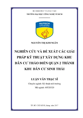 Giải Pháp Kỹ Thuật Xây Dựng Khu Dân Cư Sinh Thái Tại