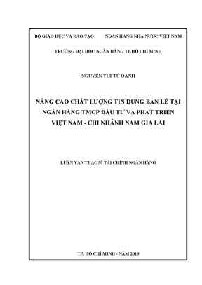 Nâng Cao Chất Lượng Tín Dụng Bán Lẻ Tại Ngân Hàng TMCP