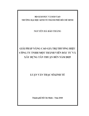Giải Pháp Nâng Cao Giá Trị Thương Hiệu Công Ty Tân Thuận