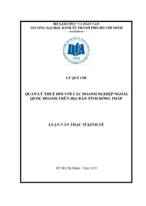 Quản Lý Thuế Hiệu Quả Đối Với Doanh Nghiệp Ngoài Quốc