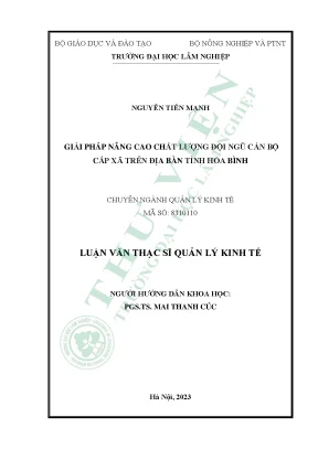 Giải Pháp Nâng Cao Chất Lượng Đội Ngũ Cán Bộ Cấp Xã Tại