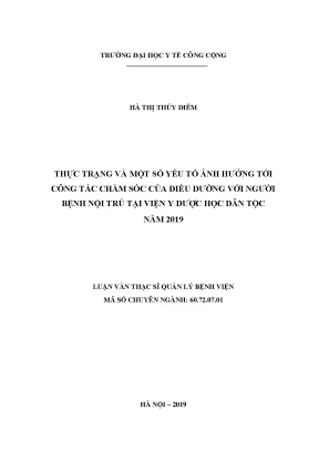 Thực trạng chăm sóc điều dưỡng với bệnh nhân nội trú tại