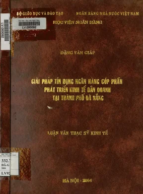 Giải Pháp Tín Dụng Ngân Hàng Phát Triển Kinh Tế Dân 