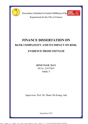 Tác Động Của Độ Phức Tạp Ngân Hàng Đến Rủi Ro: Bằng 